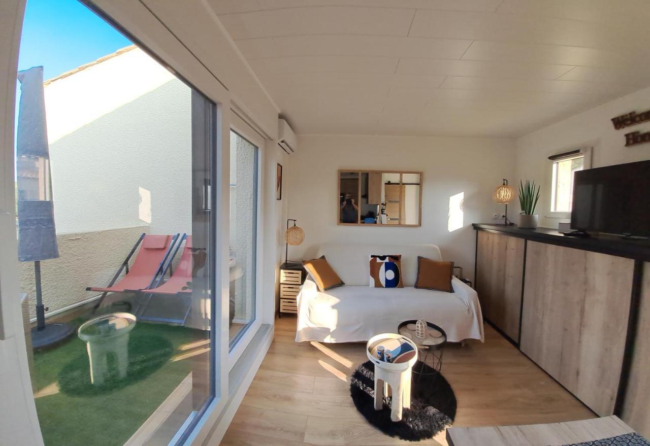 Studio Climatise Cosy Avec Grande Piscine Chauffee 阿格德 外观 照片